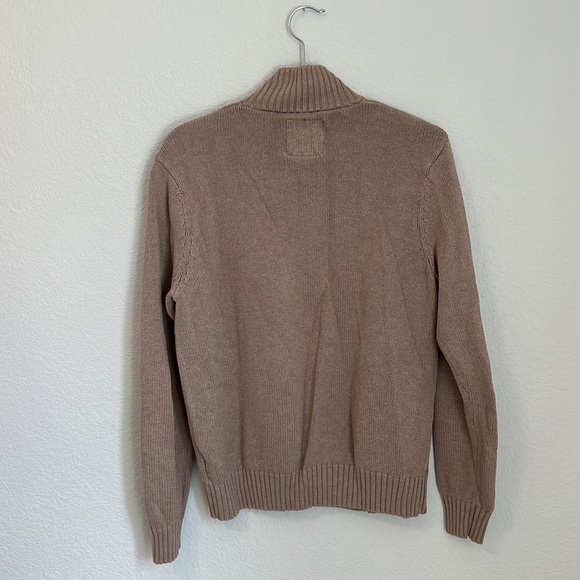 Old Navy | Mock Neck Half Button Down Sweater Ribbed Cuff Size Small Cotton Knit - Picture 2 of 7